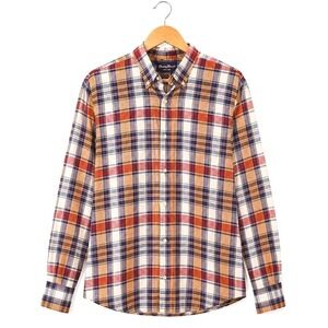 Rowing Blazers Mens Plaid Button Down Shirt Red Yellow White Cotton Portugal L